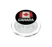 Bandera Canadiense Vintage Grunge Hoja de Arce Envejecida Canadá PopSockets PopGrip para MagSafe