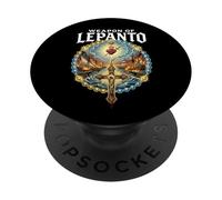 Bandera católica de Batalla de Lepanto 1571 Crusader PopSockets PopGrip Adhesivo