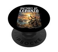 Bandera católica de Batalla de Lepanto 1571 Crusader PopSockets PopGrip Adhesivo