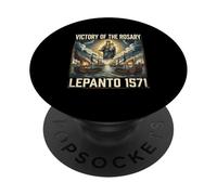 Bandera católica de Batalla de Lepanto 1571 Crusader PopSockets PopGrip Adhesivo