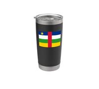 Bandera Centroafricana de la República Centroafric Vaso térmico de acero inoxidable de doble pared