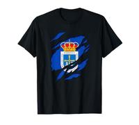 Bandera Ciudad de Oviedo Asturias Efecto Tridimensional 3D Camiseta