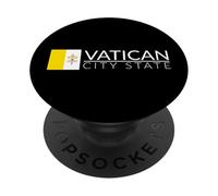 Bandera Ciudad del Vaticano Roma Italia San Pedro Basilica PopSockets PopGrip Adhesivo
