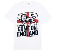 Bandera clásica con el Eslogan del país «Cheer Til I Die Come on England» Comfort Colors Adult Heavyweight T-Shirt
