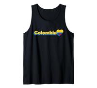 Bandera Colombia Corazón Camiseta sin Mangas