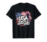 Bandera Colorida de Salpicaduras de Pintura de Estados Unidos 26 Camiseta