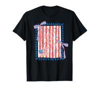 Bandera con Lazo de Sweet Land of Liberty Patriotic Coquette, EE. UU. Camiseta