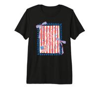 Bandera con Lazo de Sweet Land of Liberty Patriotic Coquette, EE. UU. Camiseta Premium