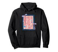 Bandera con Lazo de Sweet Land of Liberty Patriotic Coquette, EE. UU. Sudadera con Capucha