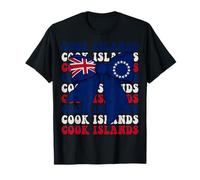 Bandera con Lazo en Forma de Coqueta con Forma de Coqueta de Las Islas Cook Camiseta