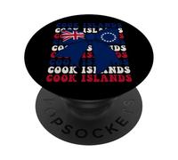 Bandera con Lazo en Forma de Coqueta con Forma de Coqueta de Las Islas Cook PopSockets PopGrip Adhesivo