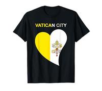 Bandera corazón de la Ciudad del Vaticano Camiseta