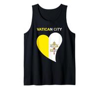 Bandera corazón de la Ciudad del Vaticano Camiseta sin Mangas