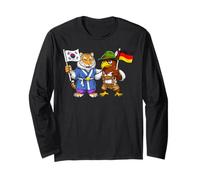 Bandera Corea del Sur Alemania Raíces Coreano-Alemanas Manga Larga