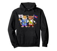 Bandera Corea del Sur Camboya Raíces Coreano-Camboyanas Sudadera con Capucha