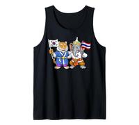 Bandera Corea del Sur Tailandia Raíces Coreano-Tailandesas Camiseta sin Mangas