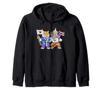 Bandera Corea del Sur Tailandia Raíces Coreano-Tailandesas Sudadera con Capucha