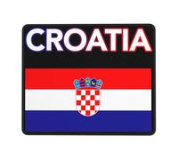Bandera Croata Alfombrilla Raton Antideslizante Alfombrillas De Mouse Bordes Cosidos Alfombrilla para Ratón para Pc Juego Escritorio 25X30Cm