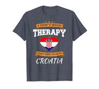 Bandera Croata I Croacia Vacaciones Regalo I Divertido Croata Camiseta, Hombre, Azul Jaspeado, 4XL