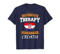 Bandera Croata I Croacia Vacaciones Regalo I Divertido Croata Camiseta, Hombre, Azul Marino, XXL