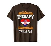 Bandera Croata I Croacia Vacaciones Regalo I Divertido Croata Camiseta, Hombre, Marrón, S