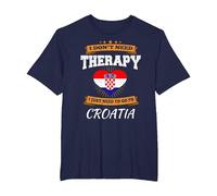 Bandera Croata I Croacia Vacaciones Regalo I Divertido Croata Camiseta, Hombre Tallas Grandes, Azul Marino, 5X Alto
