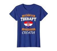 Bandera Croata I Croacia Vacaciones Regalo I Divertido Croata Camiseta, Mujer, Azul Real, XS