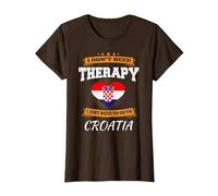 Bandera Croata I Croacia Vacaciones Regalo I Divertido Croata Camiseta, Mujer, Marrón, L