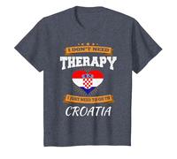 Bandera Croata I Croacia Vacaciones Regalo I Divertido Croata Camiseta, Niños, Azul Jaspeado, 3 años