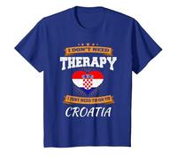 Bandera Croata I Croacia Vacaciones Regalo I Divertido Croata Camiseta, Niños, Azul Real, 6 años