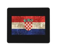 Bandera Croata Vintage Envejecida Y Rayada Mousepad Duradero Alfombrilla De Escritorio Agradable Alfombrilla De Ratón para Pc Ordenador Hogar 25X30Cm