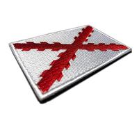 Bandera Cruz de Borgoña 100% Bordado - Escudo bordado - Parches Ropa - Parches Militares - Tercios Españoles - Imperio Español - 80 x 50 mm