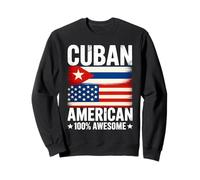 Bandera Cubana Americana 100% Impresionante Cuba USA Heritage Sudadera