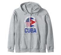 Bandera cubana americana orgullo Cuba Patriótico Sudadera con Capucha