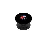 Bandera Cubana Diseño Rasgado Patriotismo PopSockets PopGrip Adhesivo