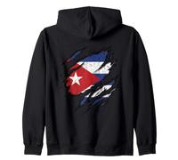 Bandera Cubana Diseño Rasgado Patriotismo Sudadera con Capucha