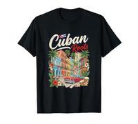 Bandera Cubana Herencia de Cuba Orgullo Latino Camiseta gráfica económica