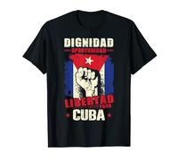 Bandera Cubana Libre Puño Patria Y Vida Para Hombres Mujeres Niños Camiseta