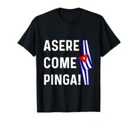 Bandera Cubana Mapa Souvenir Slang Asere Come Pinga Cubano Cuba Camiseta