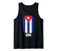 Bandera Cubana Style Antigua o hacia Atras Cuba Camiseta sin Mangas
