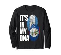 Bandera de ADN de Belice y Guatemala, Regalo de Patrimonio Manga Larga