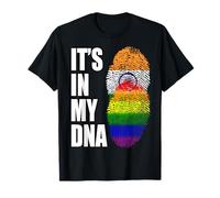 Bandera de ADN del Orgullo Gay Vintage Indio Camiseta