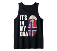 Bandera de ADN Vintage eslovaca y Noruega Camiseta sin Mangas