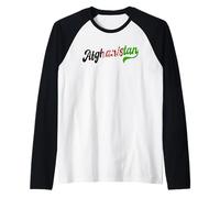 Bandera de Afganistán Tipografía Amor Nación Afgana Camiseta Manga Raglan