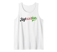 Bandera de Afganistán Tipografía Amor Nación Afgana Camiseta sin Mangas