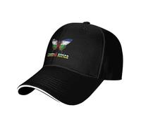 Bandera De África Central con Mariposas Divertidas Gorra Deportiva Moda Gorra El Sol Secado Rápido Sombrero Verano para Unisex Exteriores Golf