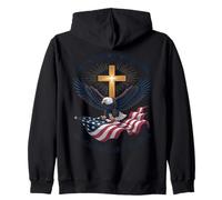 Bandera de águila One Nation Under God 250 Years Blessed 1776-2026 Sudadera con Capucha