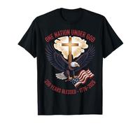 Bandera de águila patriótica de One Nation Under God 250 Years Blessed Camiseta