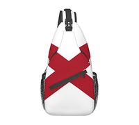 Bandera de Alabama Cross Chest Bag Sling Mochila Moda Senderismo Daypack Unisex Chest Shoulder Bag