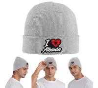 Bandera de Albania, Águila Negra sobre Gorra roja de Punto cálida, Gorra de Punto de Invierno, Gorros de Calaveras, Gorros de Hip Hop para Unisex